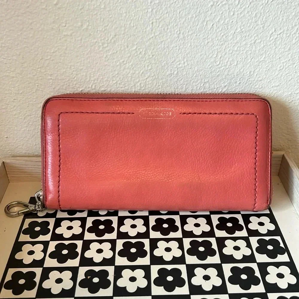 Coach Pink Leather Wallet